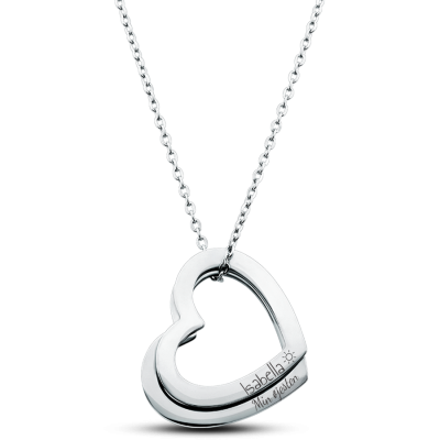 Personalised 2-Heart Necklace