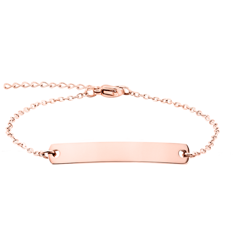 Personligt plade armbånd - Rosegold - 61