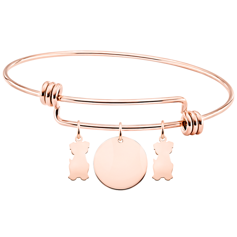 Personligt hunde armbånd - Rosegold - 61