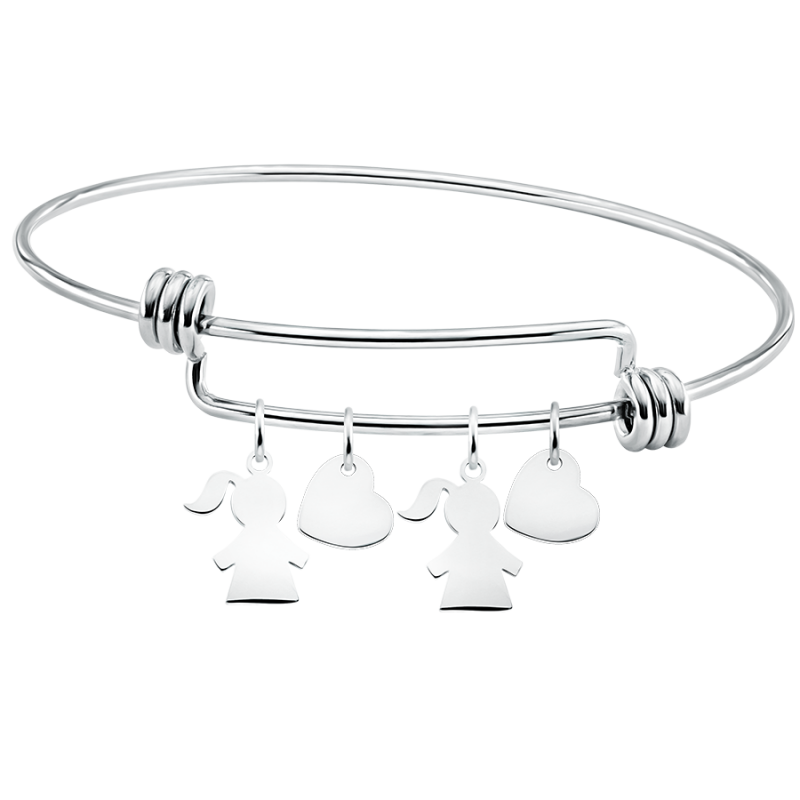 Personligt døtre armbånd - Silver - 60