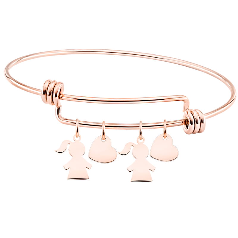 Personligt døtre armbånd - Rosegold - 61